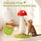 Cat Scratching Post, Mushroom Cat Scratcher with Interactive Ball Track Spring Ball Toys Cute Sisal Scratchers Post for Indoor Adults Kitten with