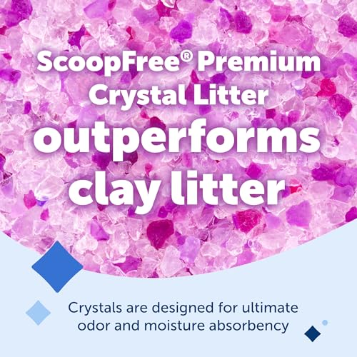 PetSafe ScoopFree Odor Control Crystal Cat Litter, Lavender Scent, 8 Lb Bag