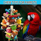 Bird Toys, Parrot Toys for Large Birds, Natural Peppered Wood African Grey Parrots, Macaws, Cockatoos,  Parrot chew Toys, Aviary Hanging Toys