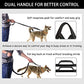 Hands Free Dog Leash, Waist Running Leash with Zipper, Walking Pouch for Medium Large Dogs, Dual Handle and Retractable Bungee for Training Jogging