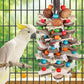 BBjinronjy Large Parrot Toys Bird Chewing Toys-Natural Nuts Corn Loofah Wooden Bird Cage Toy for African Grey,Macaws,Conure,Cokatoos,Cockatiel, Parrots and Other Medium and Small Birds