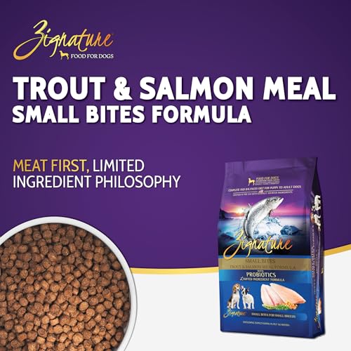 Zignature Trout & Salmon Limited Ingredient Formula Dry Dog Food Small Bites 4lb