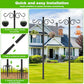 Double Shepherds Hooks for Outdoor,2 Pack 90 Inch Bird Feeder Pole with 5 Prongs Base,Heavy Duty Shepherds Hook,Suitable for Garden in Hanging Flower Basket,Lantern,Bird Nests (90 Inch)