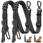 Pawaboo 2Pack Dog Seatbelt for Car,3-in-1 Dog Car Seat Belt Bungee,Shockproof Dogs Tether for Cars with Buckle&Hook Latch, Adjustable Reflective Dogs