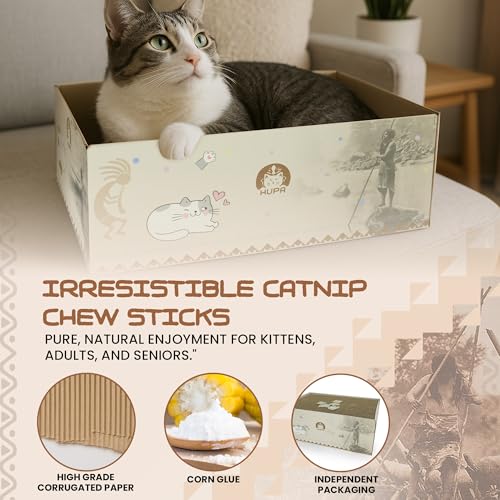 5 Pack Cat Scratching Boards | Reversible Cardboard Cat Scratcher with Catnip | Corrugated Cardboard cat Scratcher | Indoor Cat Scratch Pad | Durable Cat Scratcher Box | 16.34" L x 11.42" W x 5.51" H
