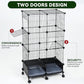 VISCOO Upgraded Encrypted 46-Inch Bird Cage, with Wooden Perches, Metal Parakeet Cage with Slide-Out Tray, Water Bottle&Feeder, Bird Cages for Parrot,Parakeets,Cockatiel,Lovebird,Small Mid-Sized Birds