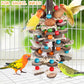 BBjinronjy Large Parrot Toys Bird Chewing Toys-Natural Nuts Corn Loofah Wooden Bird Cage Toy for African Grey,Macaws,Conure,Cokatoos,Cockatiel, Parrots and Other Medium and Small Birds