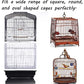 Tamu style Bird Cage Seed Catcher, Large, Stretchy Form Fitting Mesh Skirt Cover for Parrot Enclosures, Light and Breathable Fabric, Prevent Scatter and Mess, Reusable, Adjustable, Lightweight, White