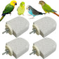 PINVNBY 4 PCS Bird Perch Stands Parrot Calcium Perch Beak Grinding Stone Foot Claws Trimmer Parakeet Platform Parrot Chewing Toys for Small Medium Cockatiel Conure Lovebird Finch
