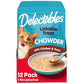 Delectables Lickable Treat Chowder Wet Cat Treat with Real Tuna & Chicken, Food Topper, Hydrating, Grain-Free, No Fillers, By-Products, Added Preservatives, 1.4oz Pouch, 12ct