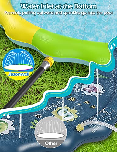 Jasonwell Splash Pad Sprinkler for Kids Splash Play Mat Outdoor Water Toys Inflatable Splash Pad Baby Toddler Pool Boys Girls Children Outside