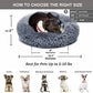 Small Calming Dogs Bed for Small Dogs Anti-Anxiety Machine Washable Fluffy Luxury Anti-Slip Waterproof Mute Base Warming Cozy Soft Pet Puppy Round Bed