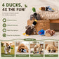 Dog Squeaky Toy Set – 4-Pack Durable Plush Duck, Pheasant, Goose for Small and Medium Dogs – Soft Bird Chew Toys with Crinkle Sound for Puppy Play, Interactive Training