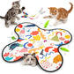 Interactive Cat Toys for Indoor Cats–Rechargeable Automatic Hide and Seek Kittens Toy with Moving Wand Feathers,Fluttering Butterfly,Real Mouse Squeaky,Motion Activated for Exercise & Bored Adult Cats