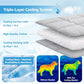 Cooling Blanket for Dogs, 0.4 Q-MAX Dog Cooling Blanket Washable, Cool to Touch Pet Blanket Cooling Comforter Throw for Bed Cover, Soft Lightweight