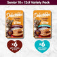Delectables Lickable Treat Stew Senior 10+ Wet Cat Treat with Real Chicken, Food Topper, Hydrating, Grain-Free, No Fillers, No By-Products, No Added Preservatives, 1.4oz Pouch, 12ct