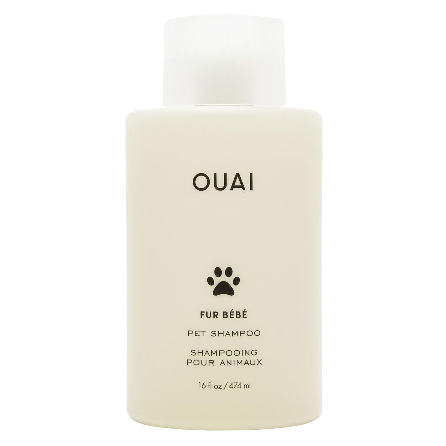 OUAI Fur Bébé Pet Shampoo - Cat & Dog Shampoo for Gentle Cleansing, Hydration & Shine - Vegan & Cruelty-Free Pet Supplies with Aloe Vera & Panthenol - Mercer Street Scent (16 Fl oz)