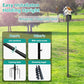 Bird House Pole,74 Inch Heavy Duty Bird Feeder Pole Mount Kit for Outdoors, 5-Prong Base, Splicing Adjustable Feeding Stand Station for Birds Watching,Weather Station (Birds House Not Included)