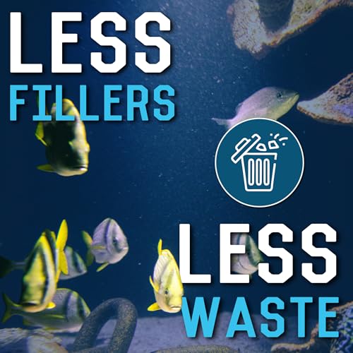 RON'S CICHLIDS Adult African Cichlid Fish Food Pellets – USA Made Slow Sinking Cichlid Pellets & Sticks Feed, Low Fillers, Ideal for Cichlid Food, Koi, Goldfish, Pleco, Oscar & Tropical Fish, 1 LB