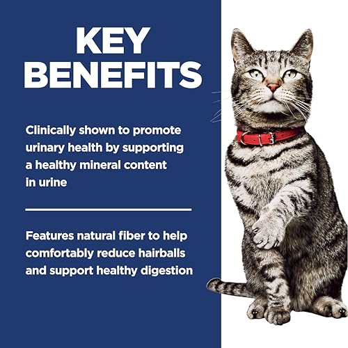 Hill's Science Diet Urinary Hairball Control, Adult 1-6, Urinary Track Health & Hairball Control Support, Dry Cat Food, Chicken Recipe, 7 lb Bag