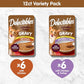 Delectables Lickable Treat Gravy Wet Cat Treat Variety Pack, Food Topper, Hydrating, Grain-Free, No Fillers, By-Products, Added Preservatives, 1.4oz Pouch, 12ct