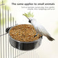 2 Pcs Small Bird Feeding Dish Cups,Parrot Food Bowl Cage with Clamp Holder Stainless Steel,Birdcage Coop Water Feeder for Cockatiel Parakeet Macaw Finches Lovebirds Small Animals (2 Pack, Small)