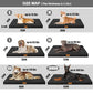 Patas Lague Orthopedic Dog Bed Large Sized Dog 36''X24'', Waterproof Soft Comfortable Egg Crate Foam Large Pet Beds Crate Mat with Removable Washable Cover and Nonskid Bottom, Black