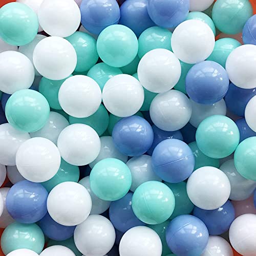 MoonxHome Ball Pit Balls for Toddlers, BPA Free Crush Proof Plastic Toy Balls for Ball Pit, Children's Pool Water Toys, Macaron Ocean Balls for Play