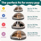 FurHaven Round Orthopedic Dog Bed for Large Dogs, Egg Crate with a Solid Orthopedic Foam Base with Attached Blanket Hood and Removable Washable Cover, Large, Sherpa & Suede Snuggery, Gray