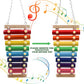 Dnoifne Colorful Bird Xylophone Toy, Suspensible Funny Xylophone Toy with 8 Metal Keys, Cage Accessories for Chicken Birds Parrots Parakeets Cockatiels Budgies Love Birds