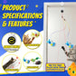 Interactive Cat Toys for Indoor Cats - 2 in 1 Automatic Laser Pointer Cat Toy with Flying Bird，Smart Moving Wand Toy with 2 Modes, Doorway Hanging Toys Safe for Bored Kitten & Adult Cats