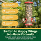 Happy Wings No Grow Bird Seed Mix 5lb - Songbird Bird Seed with Sunflower, Safflower & Peanuts - No Mess Birdseed for Outside Feeders - Suitable Birdseed for Wild Birds