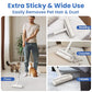 Large Lint Roller for Floors Carpet Furniture Bed – 9.45" Wide Extra Sticky Pet Hair Remover, 4 Refills 360 Sheets Value Pack, Long Handle for