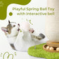 Cat Scratching Post, Mushroom Cat Scratcher with Interactive Ball Track Spring Ball Toys Cute Sisal Scratchers Post for Indoor Adults Kitten with