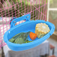 Mygeromon Bird Bath for Cage-Small Tub Bowl for Hang Inside Cage Birdbath Shower for Parrot/Parakeets/Cockatiels/Canary/Budgerigar (Blue)
