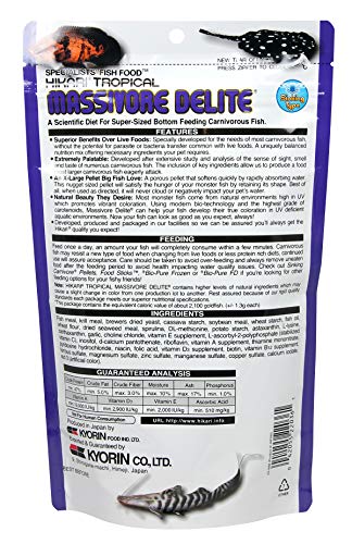 Hikari Tropical Massivore Delite Fish Food, 13.4 oz (380g)