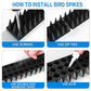 BORHOOD Bird Spikes, 20 Pack Pigeon Deterrent for Small Birds Raccoon Cats Defender for Outside to Keep Squirrel Away, Plastic Fence Spike for Railing and Roof-Black