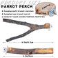 Libiline 8 Pieces Bird Perch Natural Wooden Parrot Perch Stand Fork Toys Hanging Multi-Branch Perches Platform Hammock Swing Toy for Macaws, Small Parakeets, Conures, Budgies, Finches (A-Color, Mix)