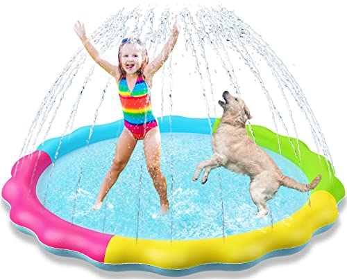 Jasonwell Splash Pad Sprinkler for Kids Splash Play Mat Outdoor Water Toys Inflatable Splash Pad Baby Toddler Pool Boys Girls Children Outside