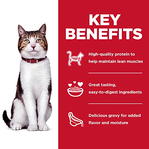 Hill's Science Diet Adult 7+, Senior Adult 7+ Premium Nutrition, Wet Cat Food, Variety Pack: Chicken; Tuna Stew, 2.8 oz Pouch Variety Pack, Case of 12