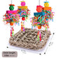 Parakeet Toys Bird Toys Conure Toys Birdcage Stands Bird Foraging Wall Seagrass Woven Hammock Swing Mat for Lovebirds,Cockatiel,Budgie and Other Small to Middle Birds
