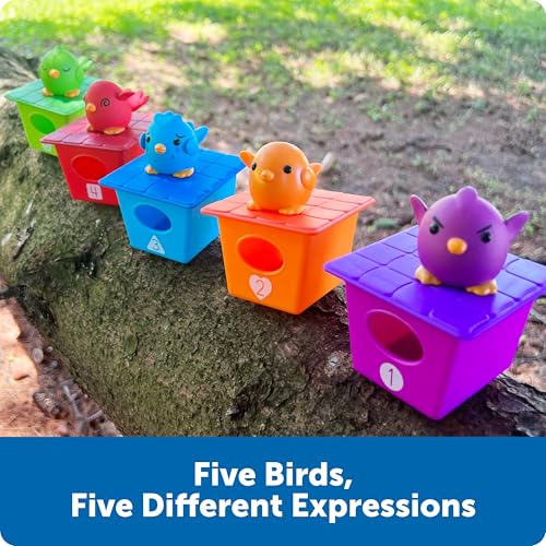 Learning Resources Peek-a-Bird Learning Buddies - 15 Pieces, Age 18 Months+ Toddler Activities, Preschool Toys, Educational Color Teaching