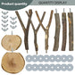 8 PCS Bird Perch Set for Cage - Natural Apple Wood Platforms & Hardwood Branches for Parakeets, Budgies, Cockatiels - Small Bird Habitat Gym, Climbing Stand & Safe Chew Toys