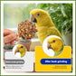 Abizoo Natural Pinecone Chew Toys with Edible Sunflower & Veggies - Malt Sugar Coated Foraging Enrichment for Parrots Cockatiels Conures Budgies Immune & Digestive Support Safe Bird Toy 2pcs