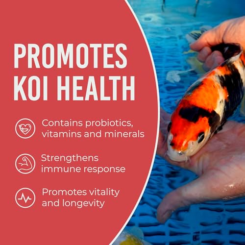 Blue Ridge Koi Fish Food 14lb - Koi Food 3/16” Platinum Pro Formula Goldfish Food, Premium Fish Food for Ponds, Ponds Fish Food, Floating Pond Pellet