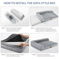BFPETHOME Orthopedic Dog Bed for Large Dogs-Big Waterproof Sofa Dog Bed with Removable Washable Cover, Washable Pet Bed with Waterproof Lining and Nonskid Bottom,Pet Bed for Large Dogs