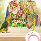 ERKOON Bird Toys, Parrot Toys Foraging Swing Mat Parrot Cage Hanging Toys Birds Grass Mat Climbing Wall with Seagrass, Birds Cage Accessories (Green)