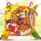 Bird Toys for Small & Medium Parrots - Natural Foraging & Shredding Cage Hanging Toys with Seagrass Mat, Starfruit, Loofah Slices for Budgies, Cockatiels, Lovebirds, Conures (1 PCS)