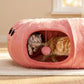 Cat Tunnel Bed with 20 Cat Toys, Collapsible Play Tunnel for Indoor Cats, Kitten Toys for Indoor Kittens, Octopus Shaped