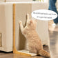 Cardboard Cat Scratcher,23 Inch L Shape Scratch Pad Wall Mounted,Vertical Scratching Board, Durable Cardboard to Protect Furniture for Indoor Cats,Wood Grain Large